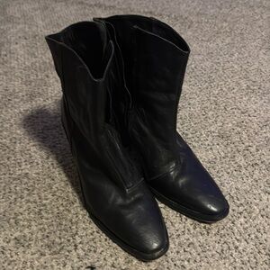 Free People Black Ankle Boots